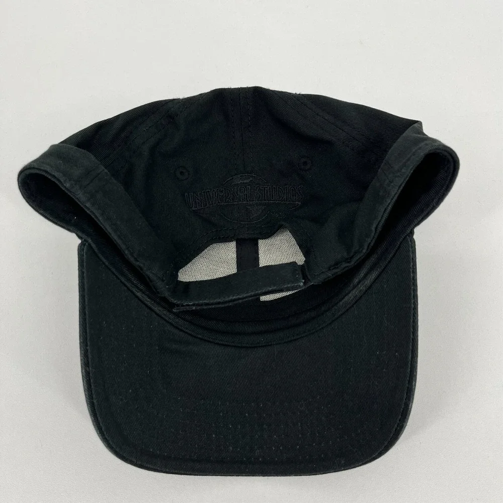 Universal Studios Mens Black Embroidered Logo Adjustable Baseball Cap Hat